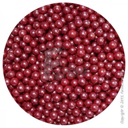 Посыпка декоративная кондитерская Сахарные шарики Жемчуг Красный 5-6 мм 50 г.< фото цена